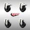 Service Caster 4 Inch 316SS Soft Rubber Wheel Swivel Bolt Hole Caster Set with 2 Lock Brake SCC-SS316BHTTL20S414-SRS-2-S-2 - alternate 2